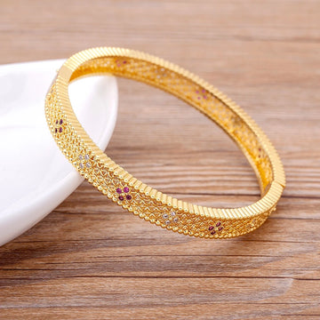 Nidin Trendy Luxury Copper Zircon Bangles