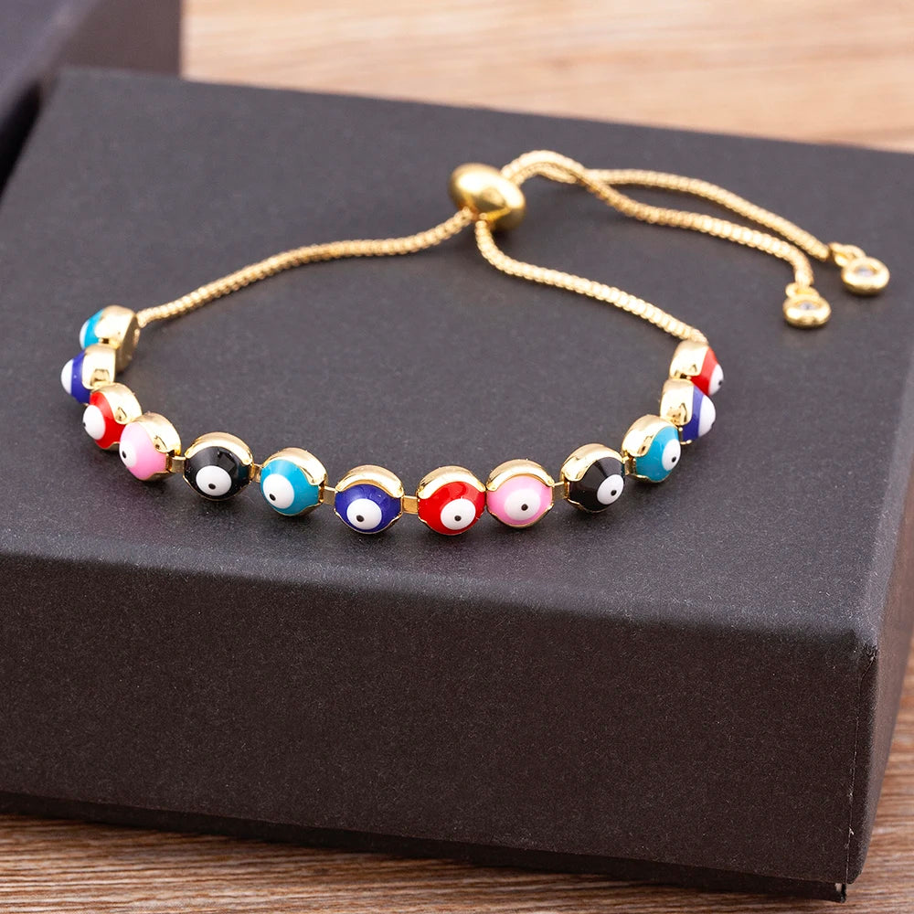 New Fashion Rainbow Evil Eye Bracelet